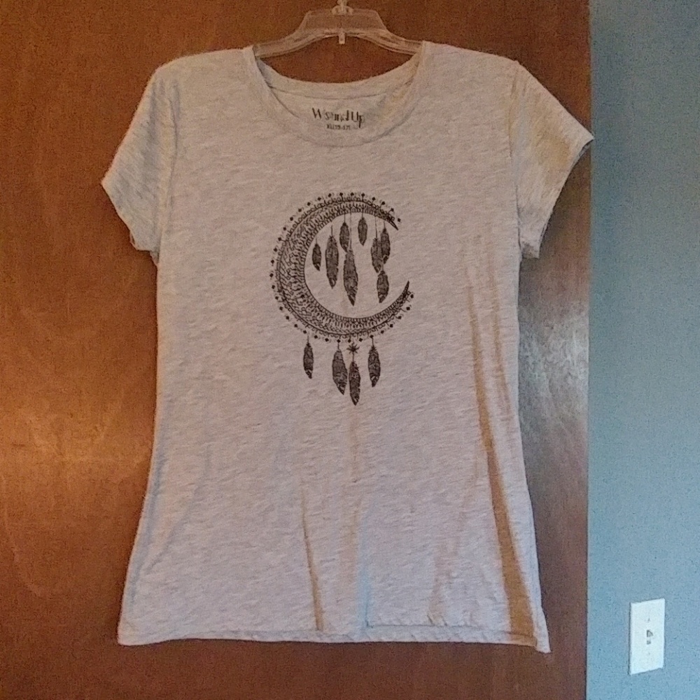 Gray feather shirt